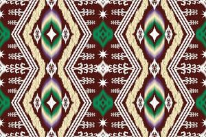 ikat etnico azteco ricamo stile.figura geometrico orientale tradizionale arte modello.disegno per ikat sfondo,carta da parati,moda,abbigliamento,avvolgimento,tessuto,elemento,pareo,grafica,vettore illustrazione. vettore