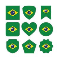 moderno astratto forme di brasile bandiera vettore design modello