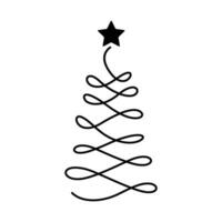 Natale albero vettore icona. nuovo anno illustrazione cartello. inverno simbolo.