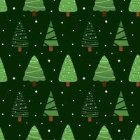 senza soluzione di continuità Natale modello. sfondo con Natale alberi. Perfetto per involucro carta, saluto carte, tessile. vettore