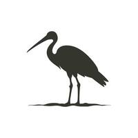 cicogna uccello icona su bianca sfondo - semplice vettore illustrazione