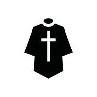 clero icona su bianca sfondo - semplice vettore illustrazione