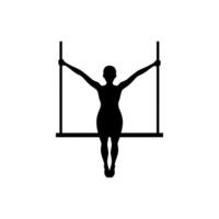 ginnastica icona su bianca sfondo - semplice vettore illustrazione