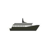 crociera nave icona su bianca sfondo - semplice vettore illustrazione
