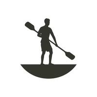 paddleboard icona su bianca sfondo - semplice vettore illustrazione