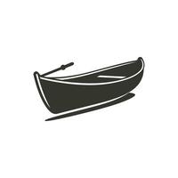 barca a remi icona su bianca sfondo - semplice vettore illustrazione