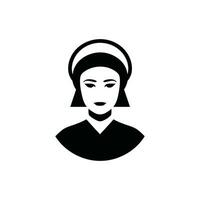 pratico infermiera icona su bianca sfondo - semplice vettore illustrazione