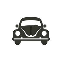auto icona su bianca sfondo - semplice vettore illustrazione