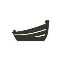 piccolo barca icona su bianca sfondo - semplice vettore illustrazione