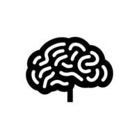 cervello icona su bianca sfondo vettore