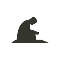 namaz preghiere icona - semplice vettore illustrazione