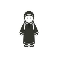 un' bambino indossare nuovo Abiti icona - semplice vettore illustrazione