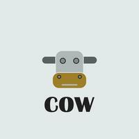 disegno del logo della mucca vettore