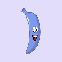 cartone animato Banana personaggio divertente viso isolato su bianca sfondo vettore illustrazione. divertente cibo concetto.