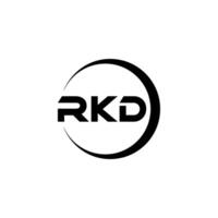 rkd lettera logo disegno, ispirazione per un' unico identità. moderno eleganza e creativo design. filigrana il tuo successo con il Impressionante Questo logo. vettore