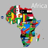 vettore carta geografica di Africa separato strati e nomi chiaramente, facile per uso, illustrazione.