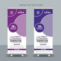 business roll up banner design vettore