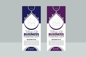 business roll up banner design vettore