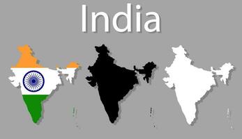 India carta geografica impostato può essere esteso illustrazione. vettore