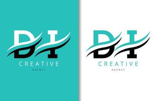 d io lettera logo design con sfondo e creativo azienda logo. moderno lettering moda design. vettore illustrazione