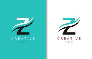 z lettera logo design con sfondo e creativo azienda logo. moderno lettering moda design. vettore illustrazione