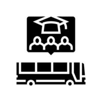 campo viaggio primario scuola glifo icona vettore illustrazione