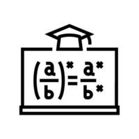 matematica classe primario scuola linea icona vettore illustrazione