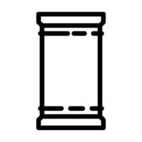 metallo tubatura linea icona vettore illustrazione