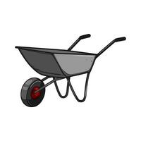 carriola carriola cartone animato vettore illustrazione