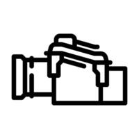 produzione tubatura linea icona vettore illustrazione