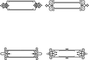 collezione di inciso telaio antico con diverso design. vettore illustrazione.
