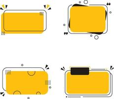 impostato di moderno testo scatola. con diverso design. isolato vettore. vettore