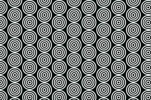 modello di bianca cerchi con concentrico anelli su un' nero sfondo vettore