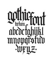 gotico, alfabeto inglese vettore