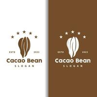 cacao fagiolo logo, premio design Vintage ▾ retrò vecchio fresco biologico giardino pianta seme semplice minimalista vettore