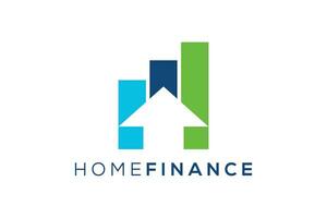 moderno casa finanza vettore logo design