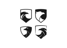 modello di vettore dell'illustrazione di progettazione stabilita dell'icona di logo della testa dell'aquila