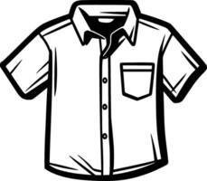 camicia - minimalista e piatto logo - vettore illustrazione