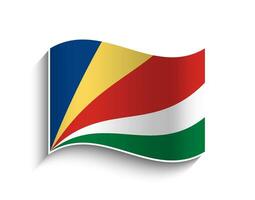 vettore Seychelles agitando bandiera icona