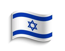 vettore Israele agitando bandiera icona