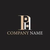 vettore aziendale creativo minimalista attività commerciale lettera ph logo design