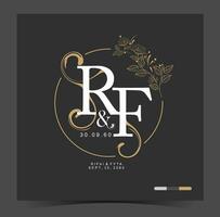 il r e f logo con un' floreale design vettore