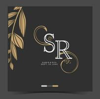 il logo per S e r, un' lusso marca nozze vettore