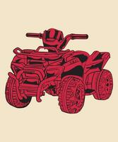 atv quadrilatero motocicletta vettore design