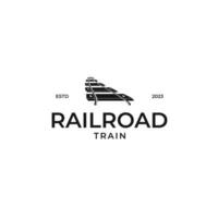 Ferrovia brani treno logo design concetto vettore illustrazione simbolo icona
