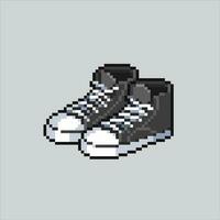 pixel arte illustrazione scarpe. pixelated scarpe. scuola scarpe pixelated per il pixel arte gioco e icona per sito web e video gioco. vecchio scuola retrò. vettore