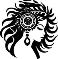 boho - minimalista e piatto logo - vettore illustrazione