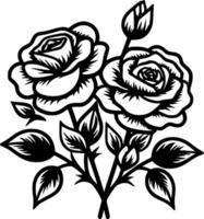 Rose - minimalista e piatto logo - vettore illustrazione