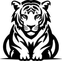 tigre, minimalista e semplice silhouette - vettore illustrazione