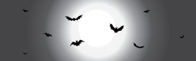 decorazioni per striscioni con pipistrelli per la notte di halloween vettore
